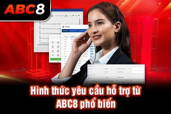 Hình thức yêu cầu hỗ trợ từ ABC8 phổ biến Hình thức yêu cầu hỗ trợ từ ABC8 phổ biến